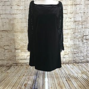 White House Black Market Velvet & Lace Dress